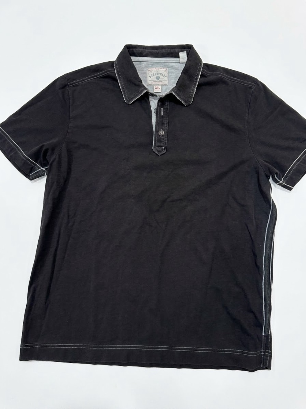 Tommy Bahama Baseball Men's Large Black Polo Shirt Heavy Hitter